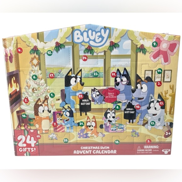 BLUEY Advent Calendar Christmas Swim NWT - Picture 1 of 4